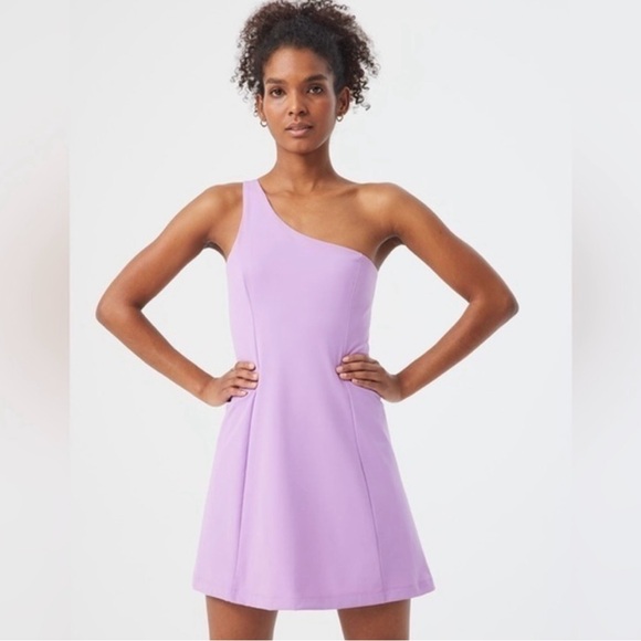 *BRAND NEW* Outdoor Voice One-Shoulder Dress- Lavender - Picture 1 of 5